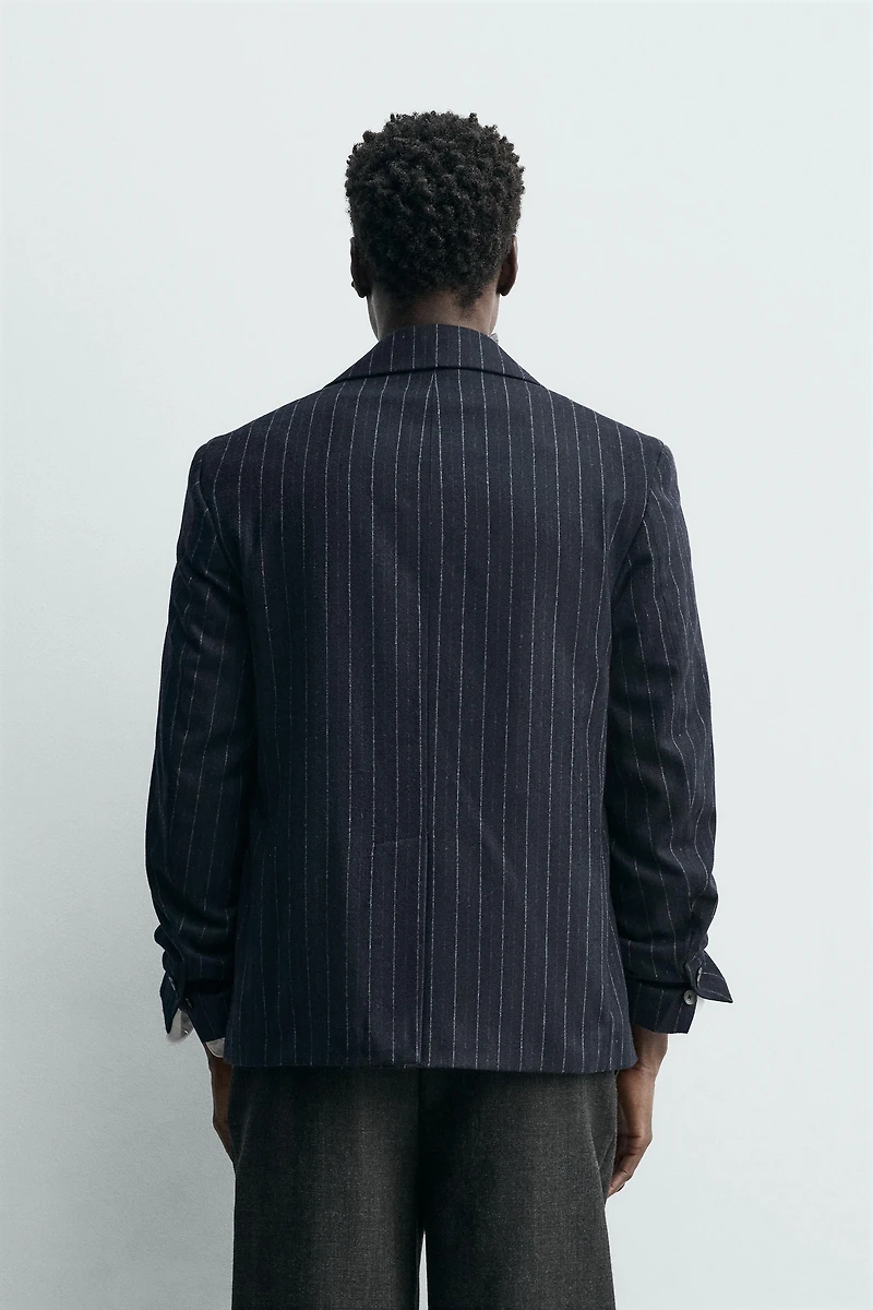 FLANNEL STRIPED BLAZER