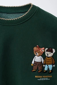 CONTRAST BEARS SWEATSHIRT