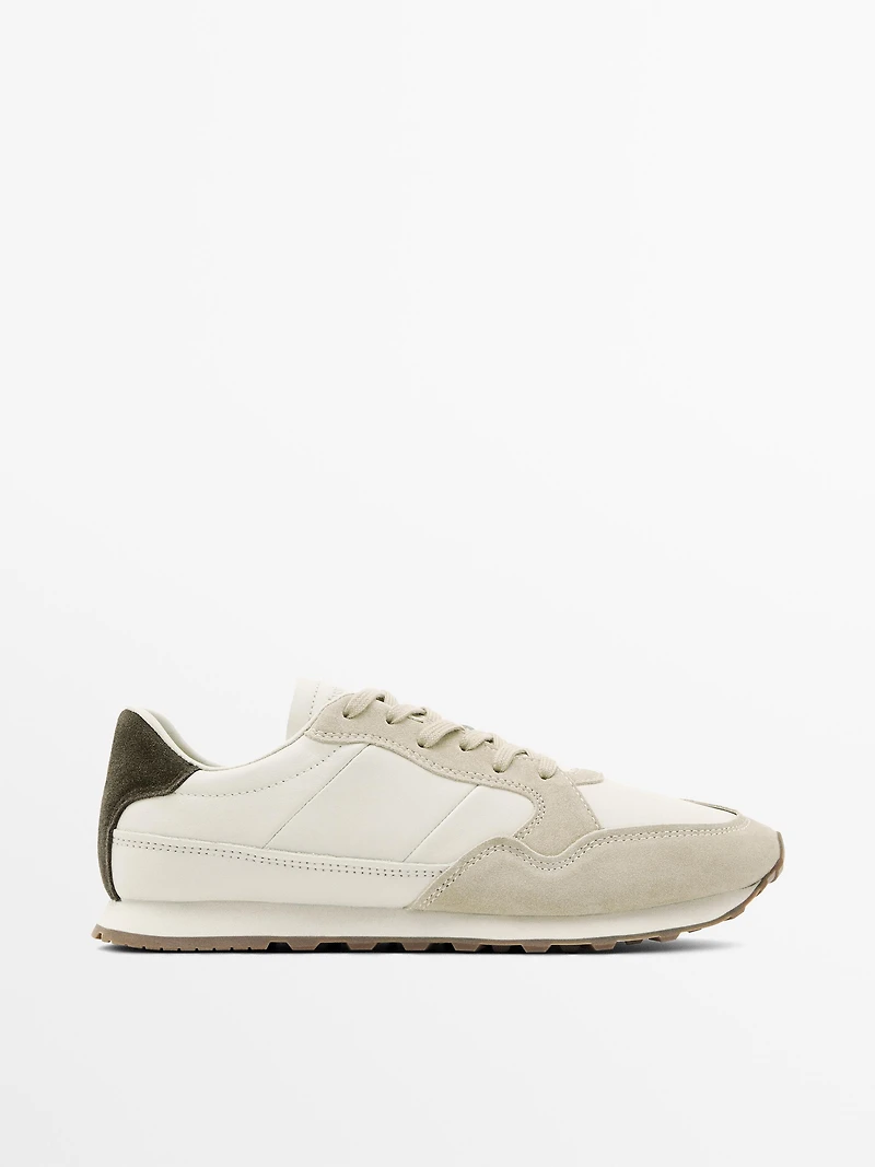 Trainers with contrast back piece