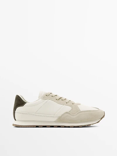 Trainers with contrast back piece