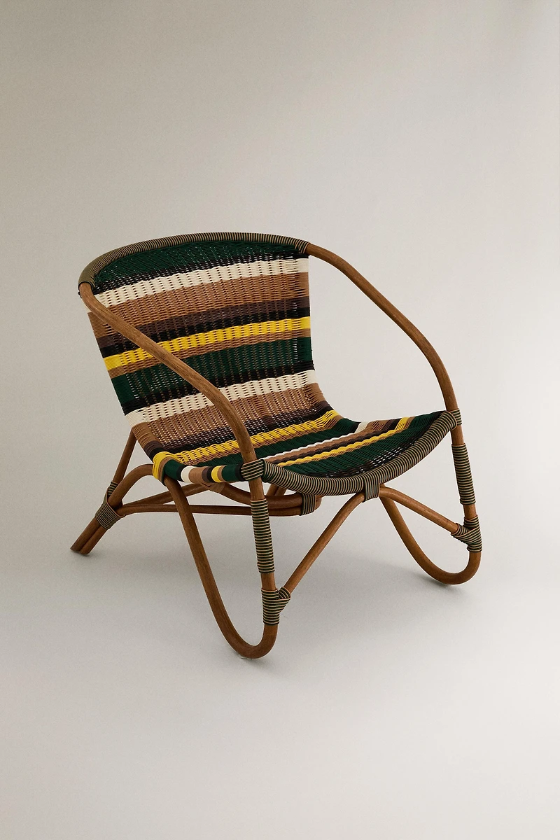 MULTICOLORED WOVEN CHAIR X COLLAGERIE
