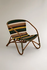 MULTICOLORED WOVEN CHAIR X COLLAGERIE