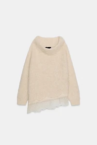 COMBINATION LACE KNIT JUMPER
