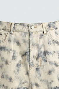 SHORT RELAXED FIT À IMPRIMÉ ABSTRAIT