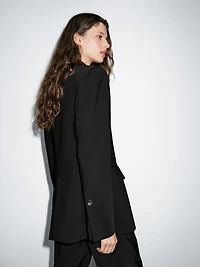 Blazer en crêpe deux boutons