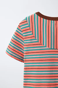 CONTRAST STRIPE T-SHIRT