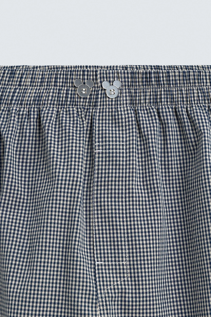 CHECK POPLIN BOXERS HARRY LAMBERT FOR ZARA X DISNEY
