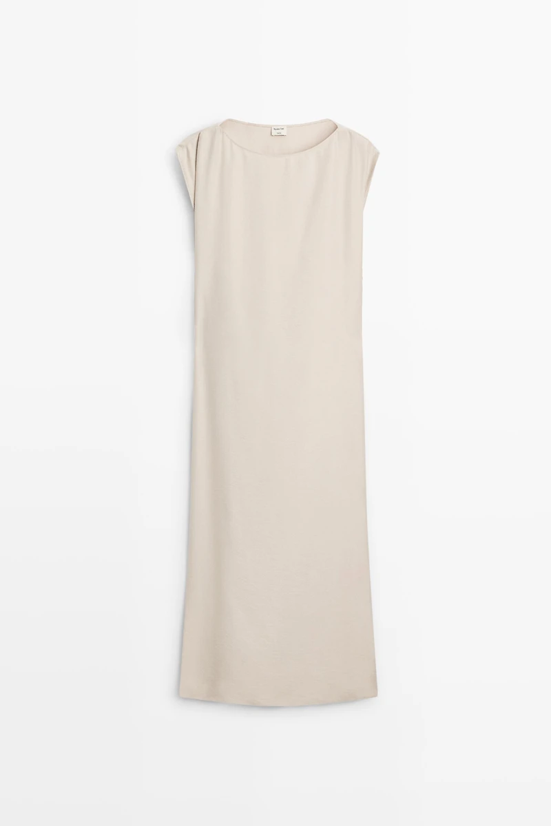 Asymmetrical drape detail dress - STUDIO