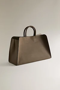 NUBUCK LEATHER SHOPPER BAG