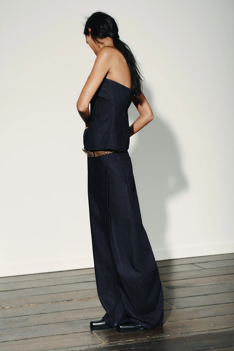 TOP BANDEAU EN JEAN TRF