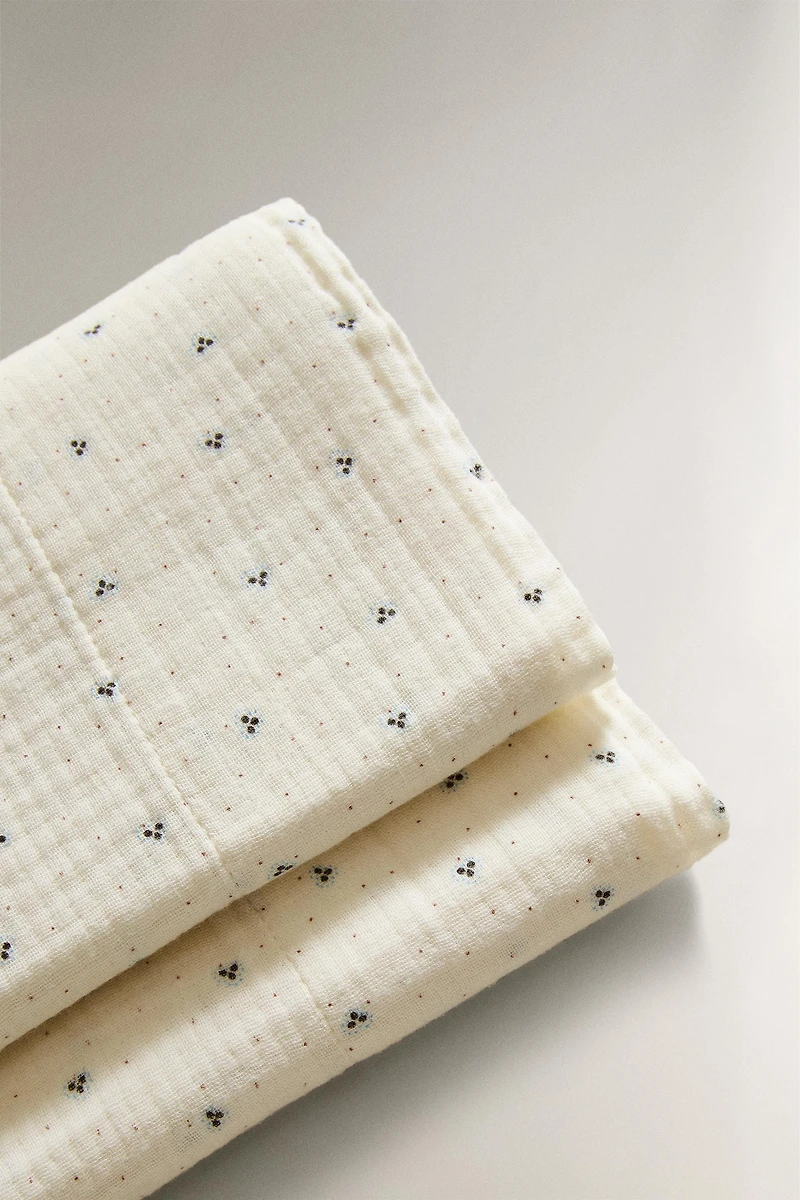 COTTON DOTS MINI-CRIB SHEET SET