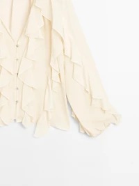 Flowing blouse with ruffles