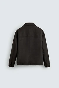 TEXTURED POCKET OVERSHIRT