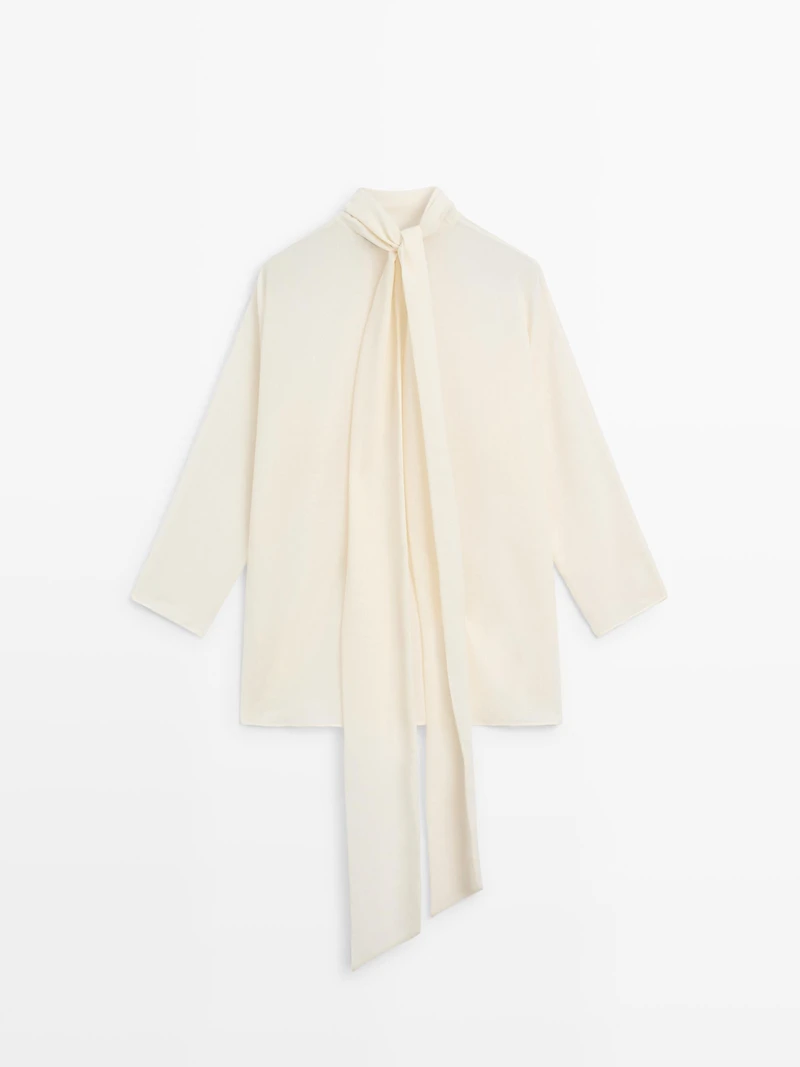 Flowing blouse with tie detail - STUDIO