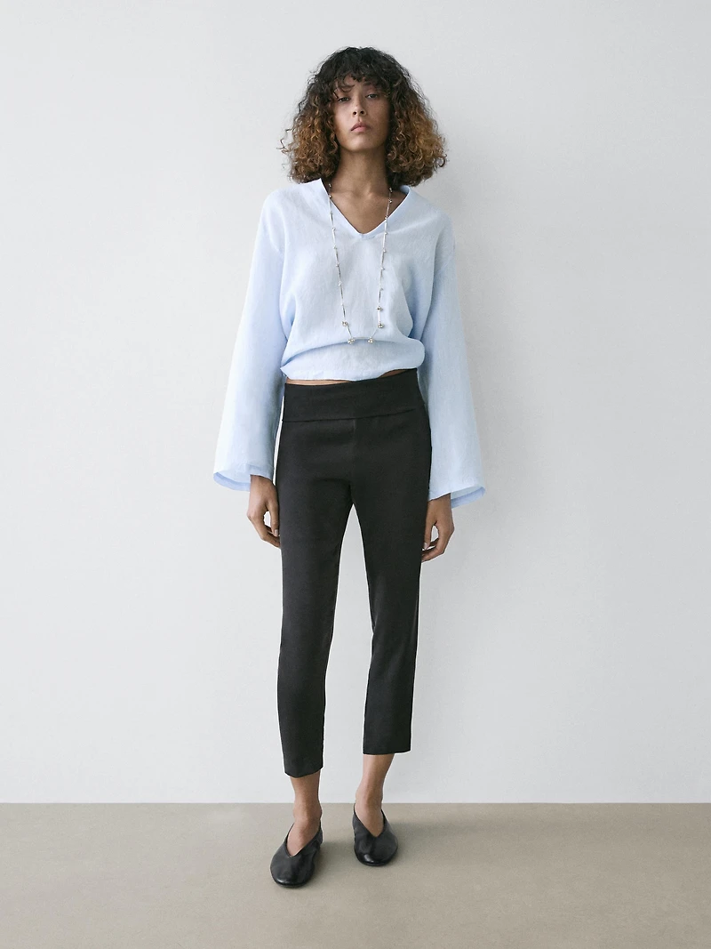Chemise manches longues 100 % lin