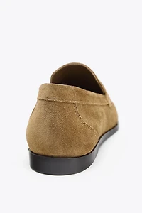 SPLIT LEATHER LOAFERS