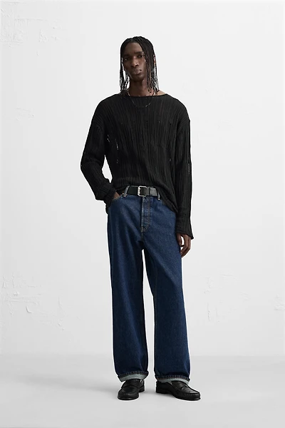 DROP STITCH TEXTURED SWEATER