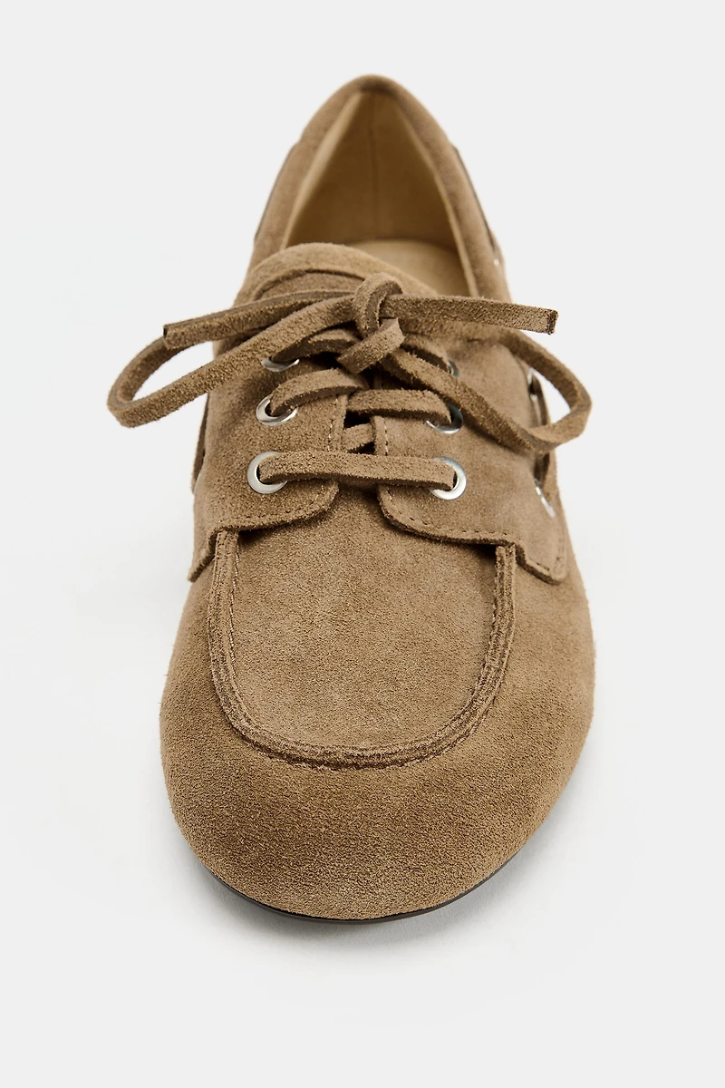 SUEDE NAUTICAL LOAFERS