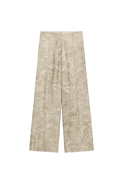 ZW COLLECTION JACQUARD WIDE LEG PANTS