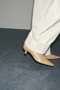 LEATHER HEELED ANKLE BOOTS