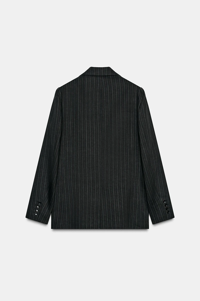ZW COLLECTION STRIPED LINEN BLAZER
