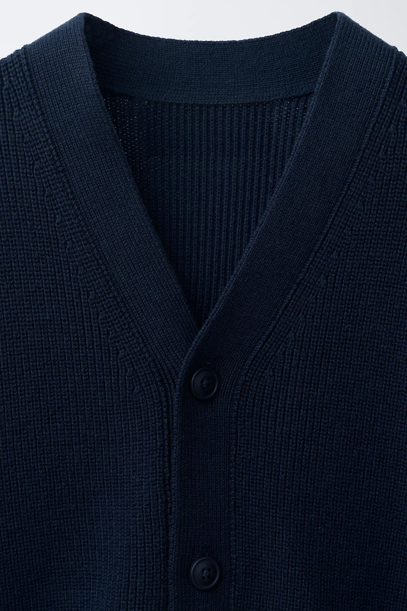 PURL KNIT CARDIGAN