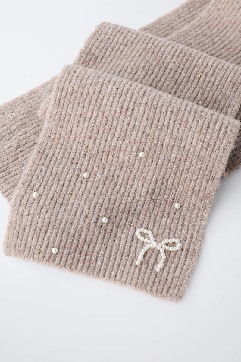PEARLY KNIT SCARF