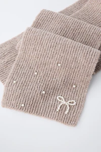 PEARLY KNIT SCARF