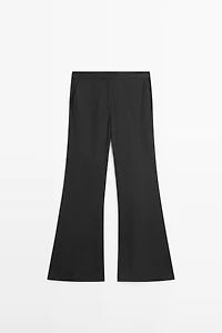 Flare fit pinstripe trousers