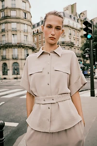 BELTED SAFARI SHIRT