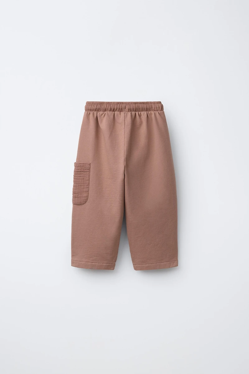 COMBINATION TEXTURE PANTS