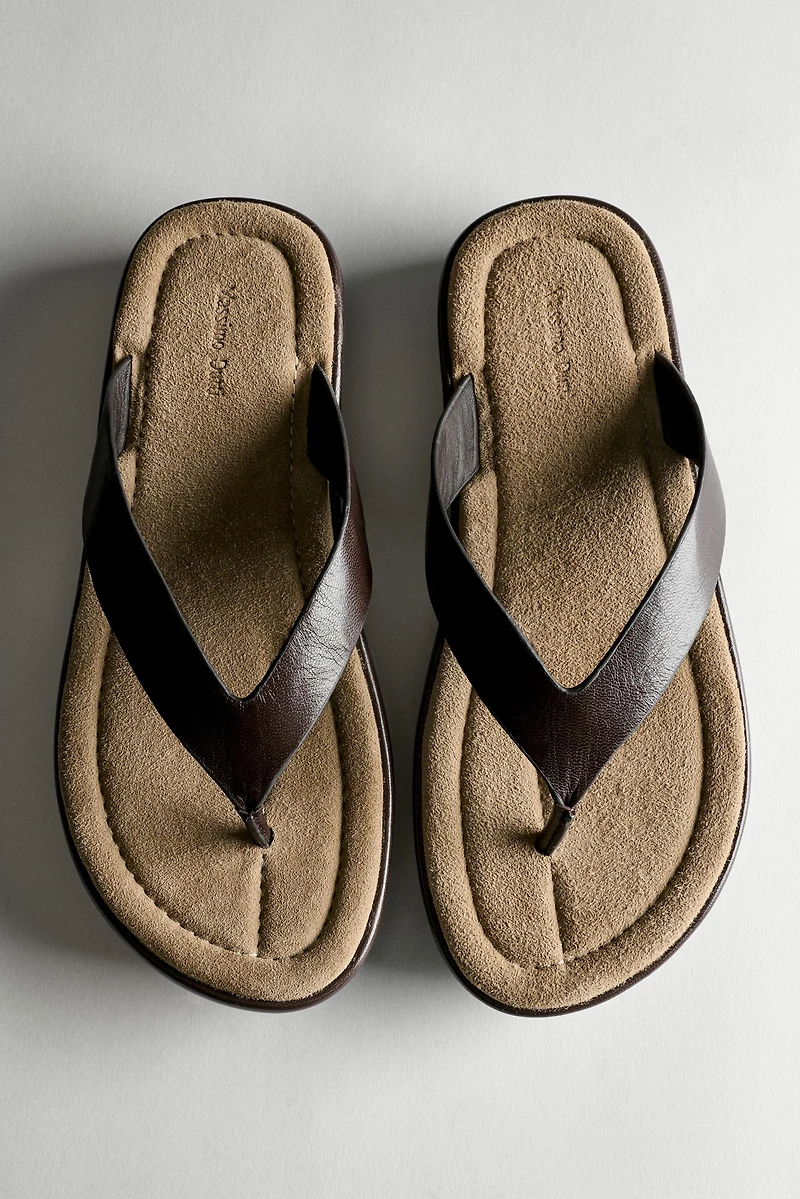 Sandale plateforme cuir