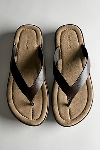 Sandale plateforme cuir