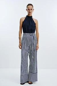 LINEN BLEND LONG JUMPSUIT