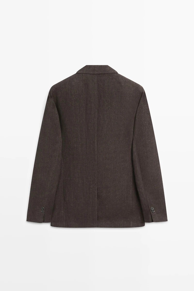 100% linen melange blazer