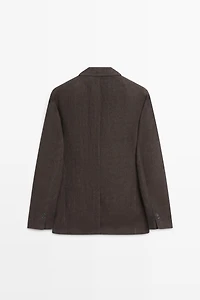 100% linen melange blazer