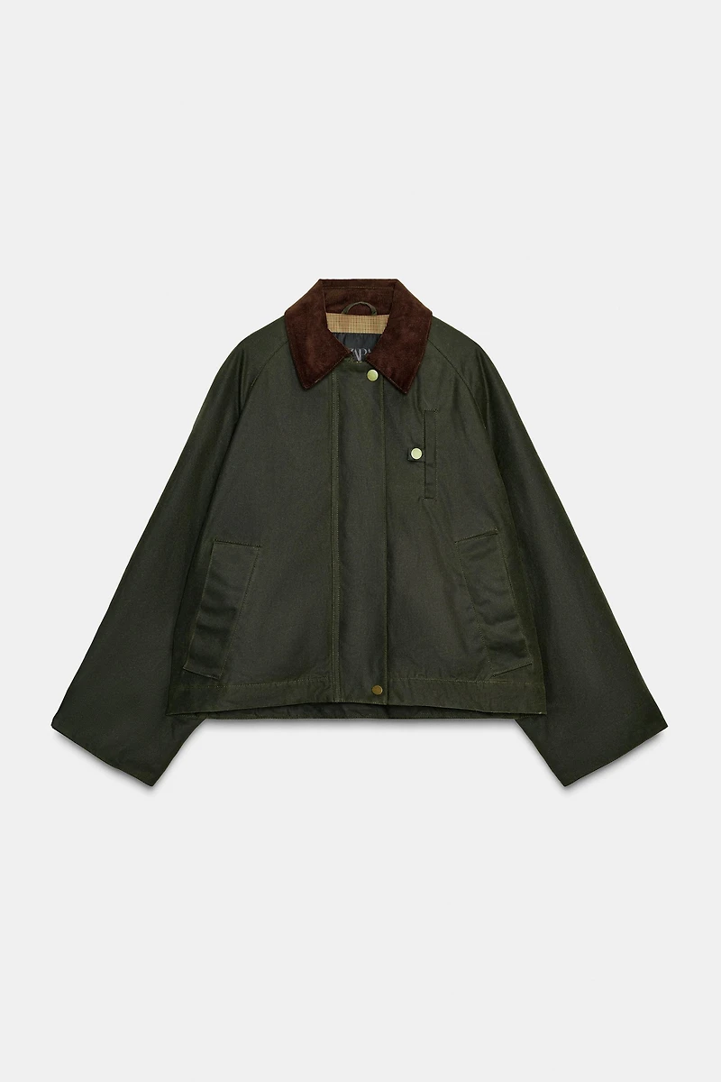 VESTE ENDUITE COL CONTRASTE ZW COLLECTION