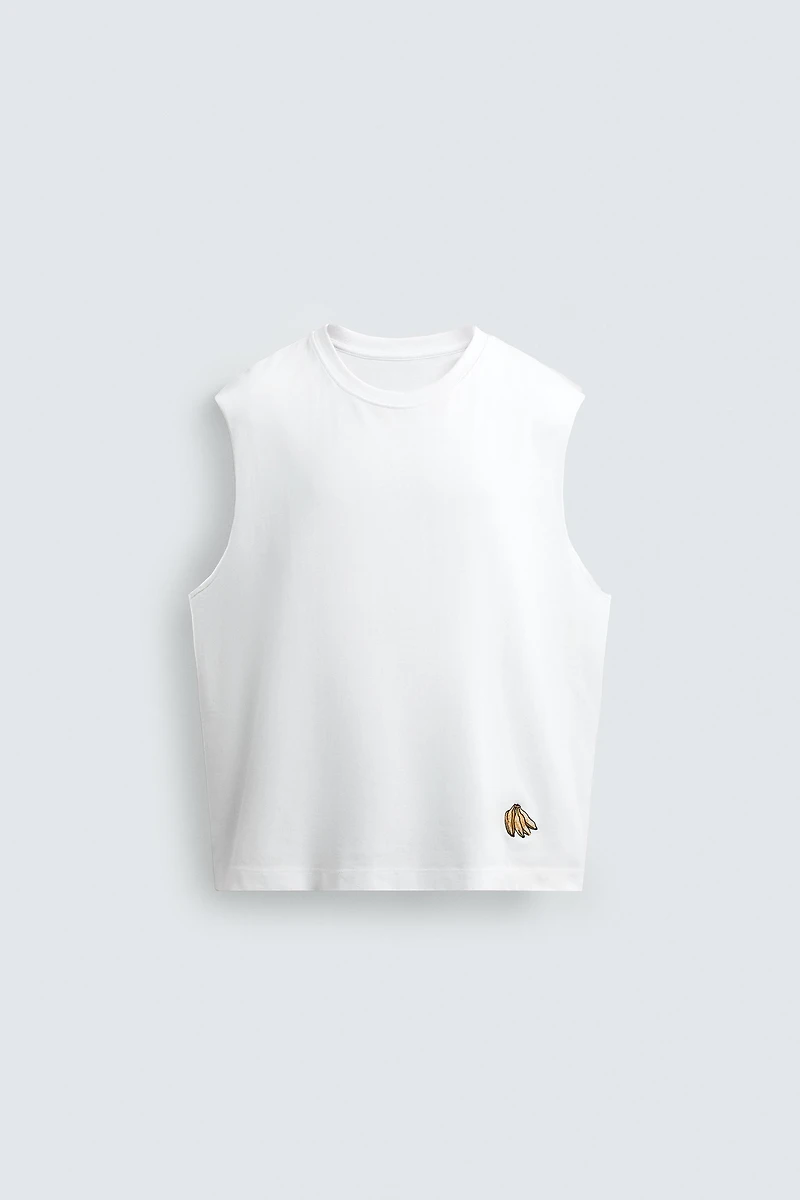 BANANA EMBROIDERED TANK TOP