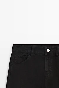 Low-rise cropped straight-leg jeans