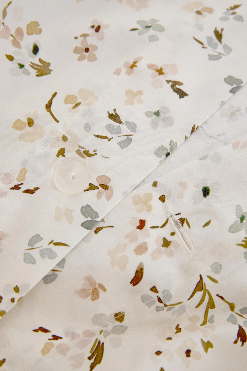 FLORAL PRINT DUVET COVER