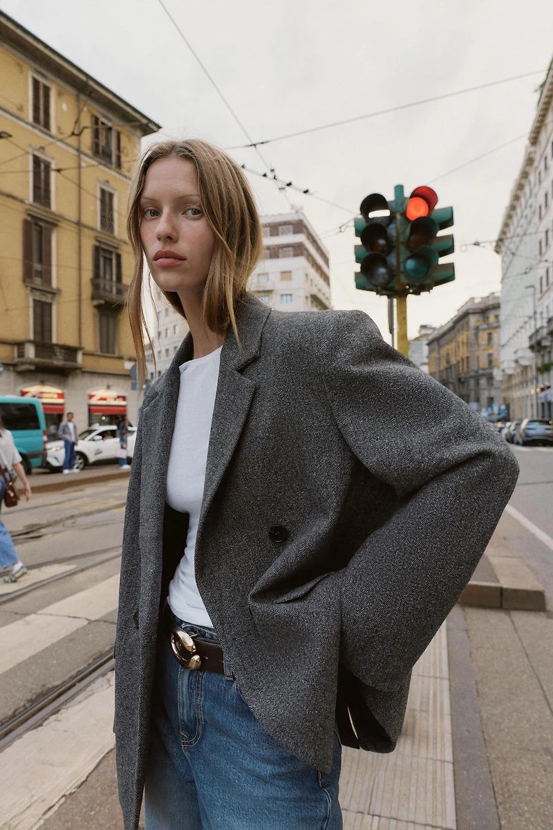 OVERSIZED DOUBLE BREASTED BLAZER