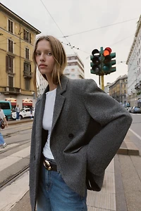 OVERSIZED DOUBLE BREASTED BLAZER