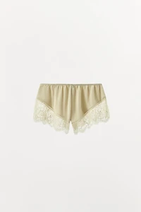 LIMITED EDITION SATIN EFFECT LACE SHORTS