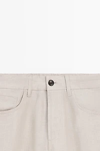 Wide-leg linen trousers