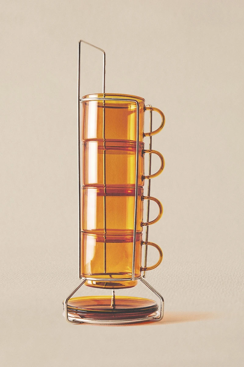 STRUCTURE AVEC TASSES ET SOUCOUPES