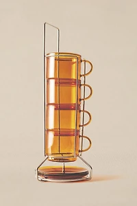 STRUCTURE AVEC TASSES ET SOUCOUPES