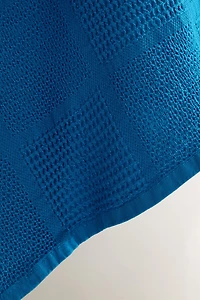 WAFFLE-KNIT COTTON KITCHEN TOWEL