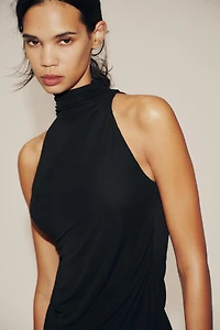 SHEER HALTER TOP