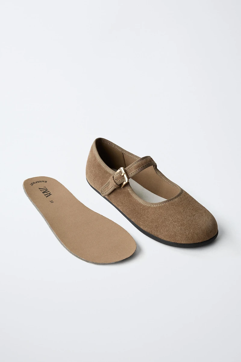 BAREFOOT LEATHER BALLET FLATS