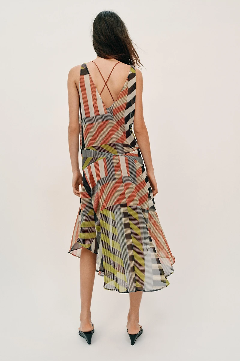 PATCHWORK PRINT DRESS